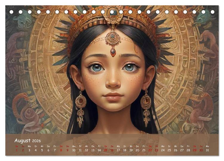 Produktbild: Faszination Maya: Einblicke in eine versunkene Welt (Tischkalender 2026 DIN A5 quer), CALVENDO Monatskalender