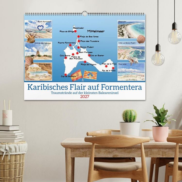 Produktbild: Karibisches Flair auf Formentera (Wandkalender 2027 DIN A2 quer), CALVENDO Monatskalender