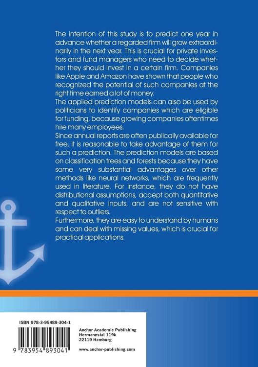 Produktbild: Prediction of highly lucrative companies using annual statements: A Data Mining based approach