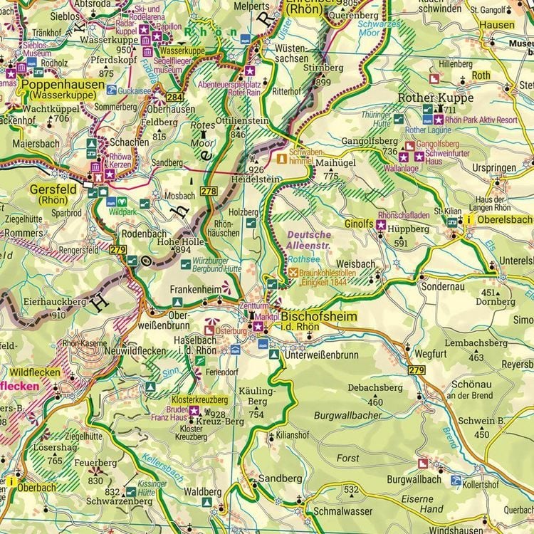 Produktbild: freytag & berndt Freizeitkarte Rh&ouml;n 1:120.000