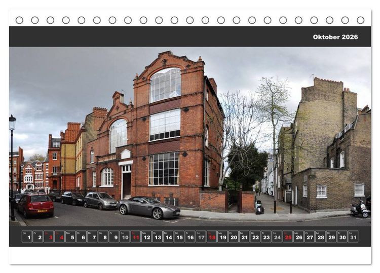Produktbild: London Fassade 2026 (Tischkalender 2026 DIN A5 quer), CALVENDO Monatskalender