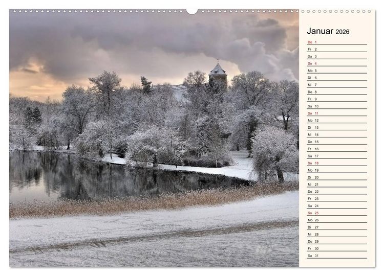 Produktbild: Schl&ouml;sser der Niederlausitz (hochwertiger Premium Wandkalender 2026 DIN A2 quer), Kunstdruck in Hochglanz