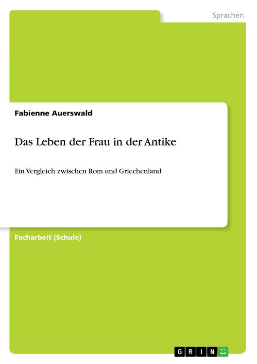 Produktbild: Das Leben der Frau in der Antike