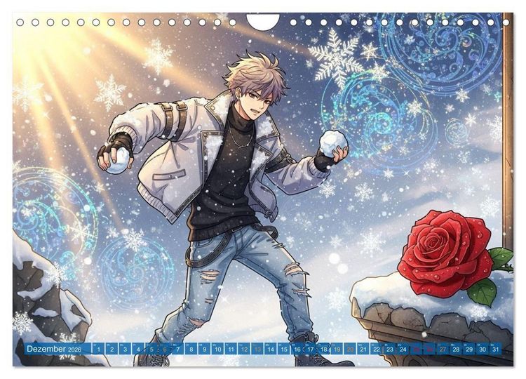 Produktbild: Shōnen-Abenteuer und Shōjo-Romantik - Ein Manga-Kalender f&uuml;r Herz und Seele (Wandkalender 2026 DIN A4 quer), CALVENDO Monatskalender