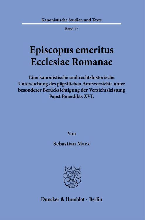 Produktbild: Episcopus emeritus Ecclesiae Romanae.