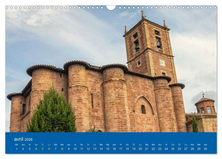 Produktbild: Lieux de culte vers Compostelle (Calendrier mural 2026 DIN A3 vertical), CALVENDO calendrier mensuel