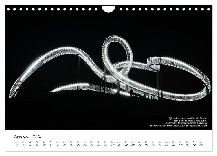 Produktbild: Nachtschicht - N&auml;chtliche Impressionen vom Ruhrgebiet und dem Niederrhein (Wandkalender 2026 DIN A4 quer), CALVENDO Monatskalender