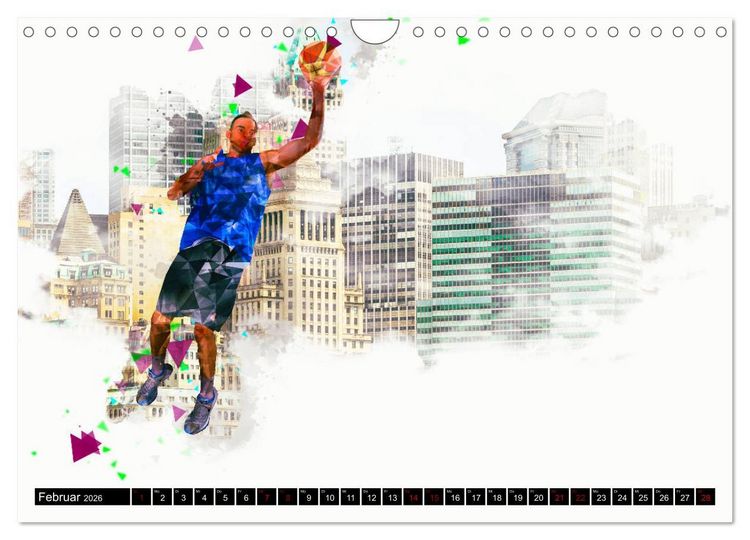 Produktbild: Basketball Art (Wandkalender 2026 DIN A4 quer), CALVENDO Monatskalender