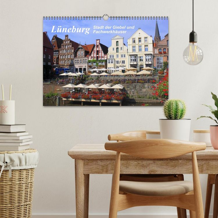 Produktbild: L&uuml;neburg - Stadt der Giebel und Fachwerkh&auml;user (Wandkalender 2026 DIN A3 quer), CALVENDO Monatskalender