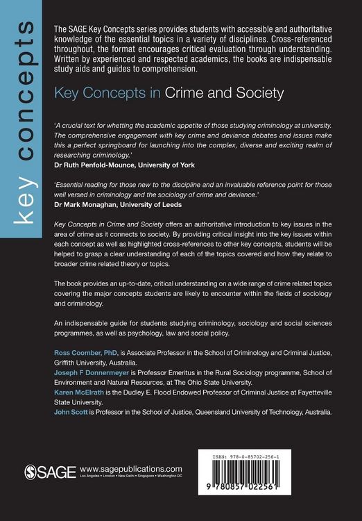 Produktbild: Key Concepts in Crime and Society