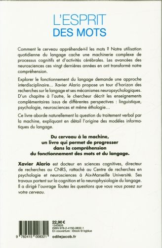 Produktbild: L'esprit des mots : pour une nouvelle neuroscience du langage