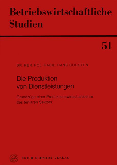Produktbild: Die Produktion von Dienstleistungen