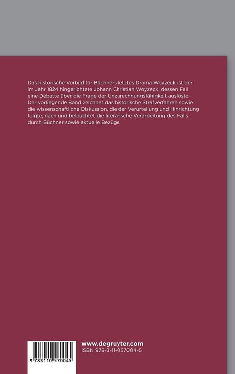 Produktbild: Der Kriminalfall Woyzeck