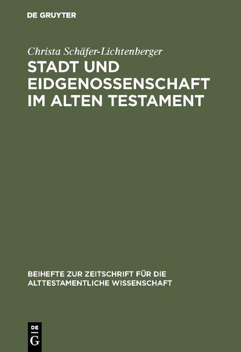 Produktbild: Stadt und Eidgenossenschaft im Alten Testament