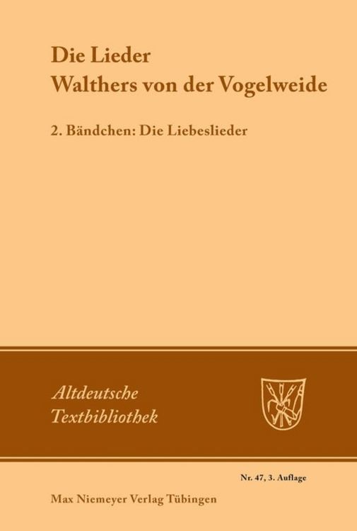 Produktbild: Die Lieder Walthers von der Vogelweide