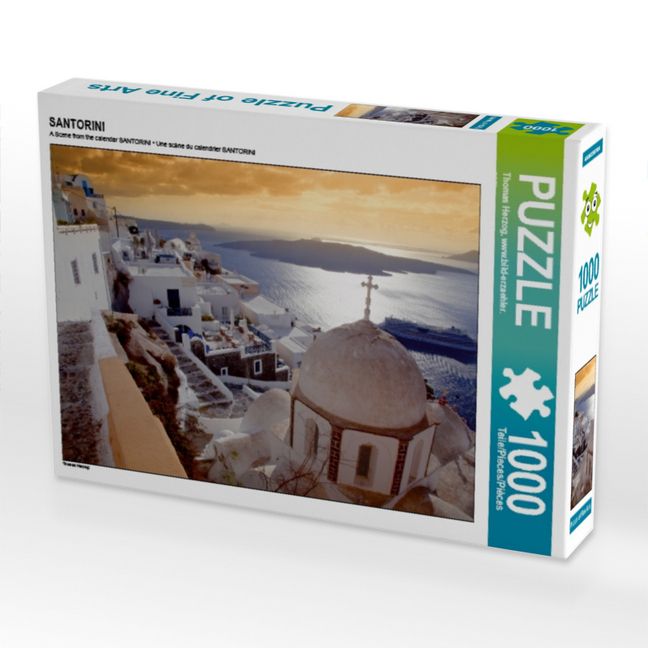 Produktbild: CALVENDO Puzzle SANTORINI | 1000 Teile Lege-Gr&ouml;&szlig;e 64x48cm Foto-Puzzle f&uuml;r gl&uuml;ckliche Stunden