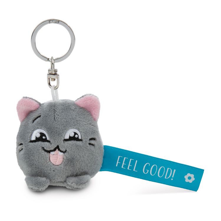 Produktbild: Schl&uuml;sselanh&auml;nger Katze Feel Good! blau 5cm an