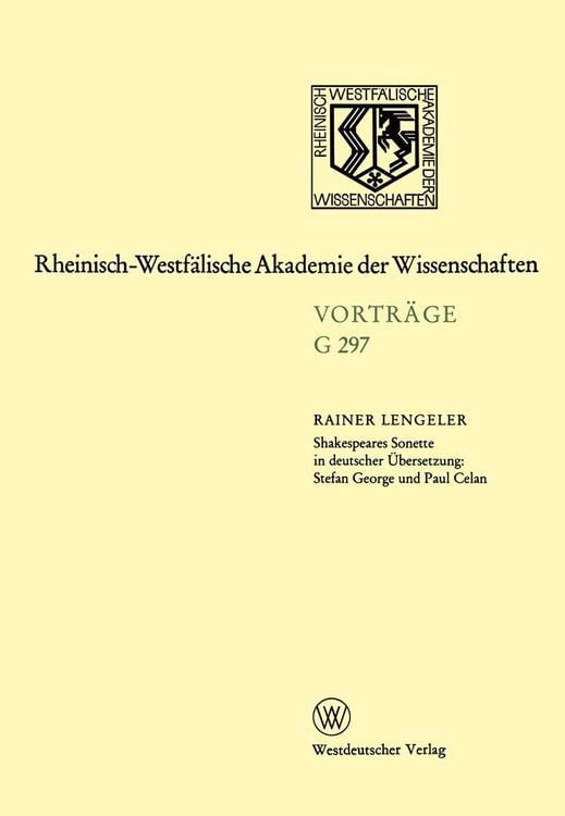 Produktbild: Shakespeares Sonette in deutscher &Uuml;bersetzung: Stefan George und Paul Celan