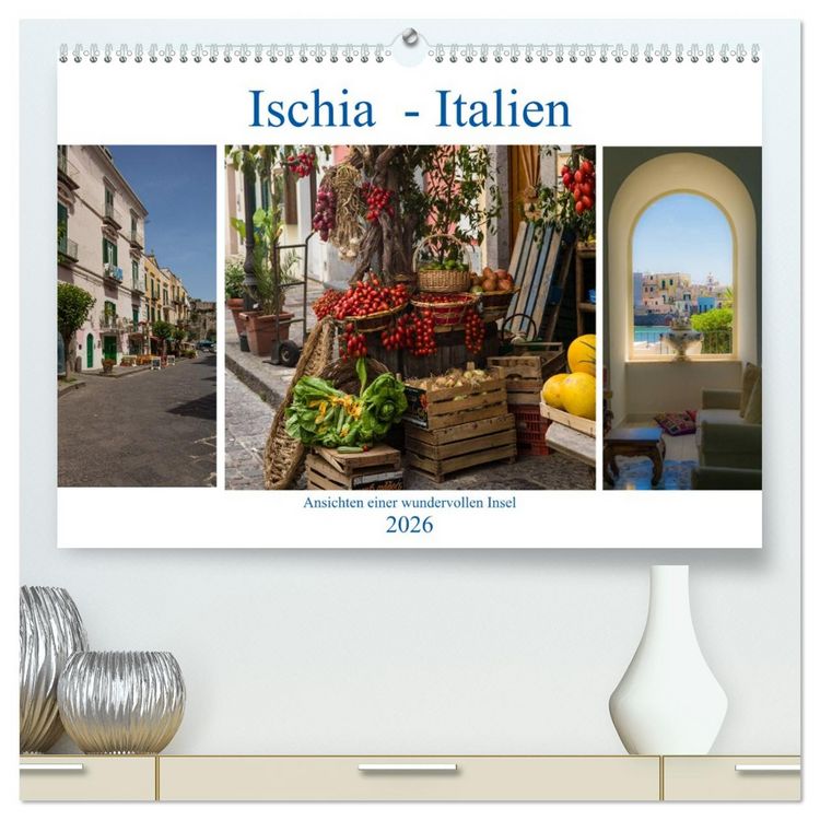 Produktbild: Ischia - Italien (hochwertiger Premium Wandkalender 2026 DIN A2 quer), Kunstdruck in Hochglanz