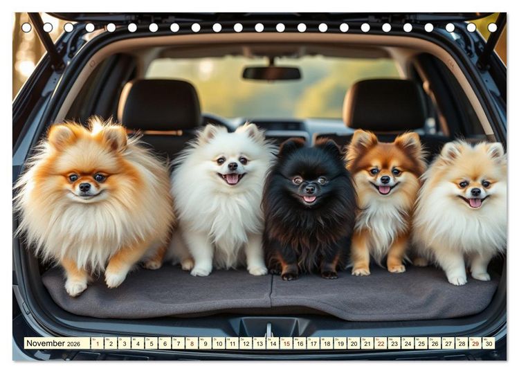 Produktbild: Tausendsassa - Pomeranian (Tischkalender 2026 DIN A5 quer), CALVENDO Monatskalender