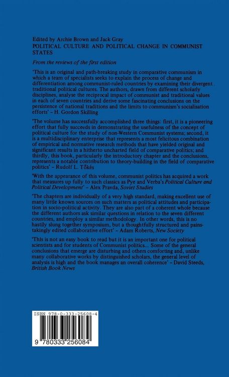 Produktbild: Political Culture and Political Change in Communist States