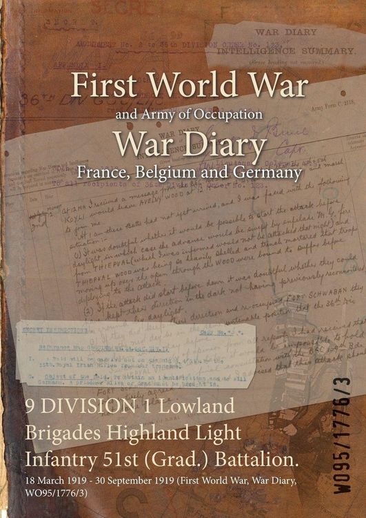 Produktbild: 9 DIVISION 1 Lowland Brigades Highland Light Infantry 51st (Grad.) Battalion.