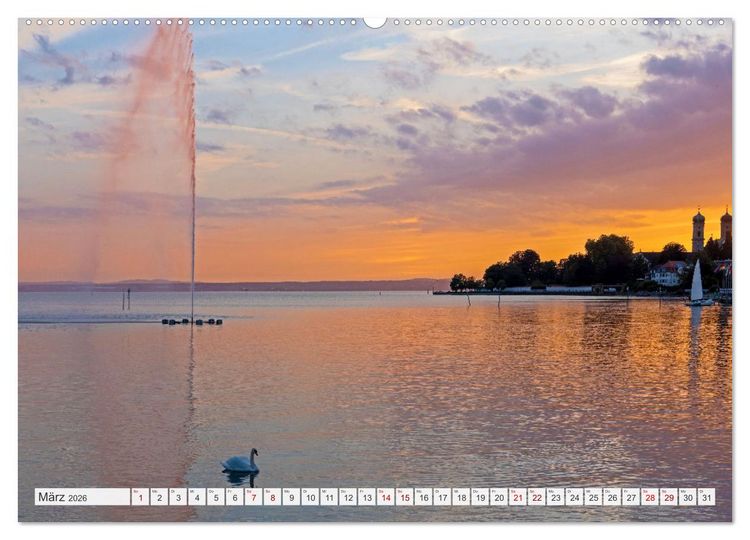 Produktbild: Bodensee - Traumlandschaften am Wasser (Wandkalender 2026 DIN A2 quer), CALVENDO Monatskalender