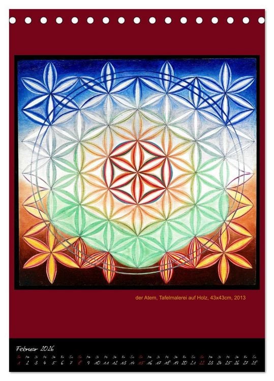 Produktbild: Die heilige Blume des Lebens - Mandalas von Istvan Seidel (Tischkalender 2026 DIN A5 hoch), CALVENDO Monatskalender