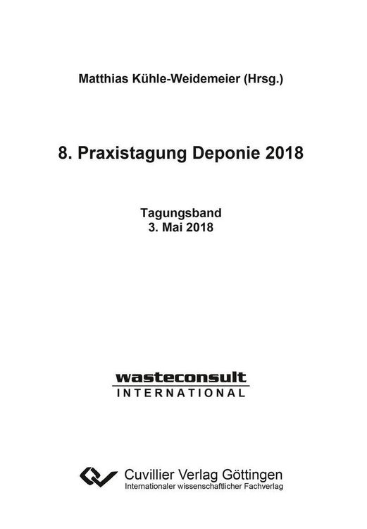 Produktbild: 8. Praxistagung Deponie 2018