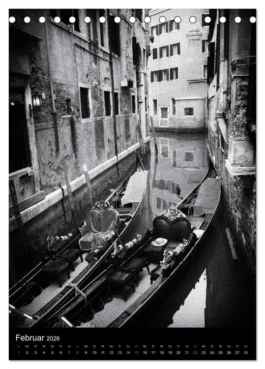 Produktbild: Venice Noir - Das etwas andere Venedig (Tischkalender 2026 DIN A5 hoch), CALVENDO Monatskalender