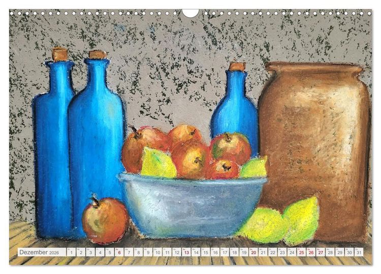 Produktbild: Lebendige Stille - Ein Jahr mit gemalten Stillleben (Wandkalender 2026 DIN A3 quer), CALVENDO Monatskalender