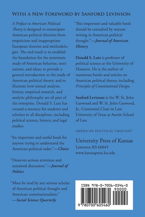 Produktbild: A Preface to American Political Theory