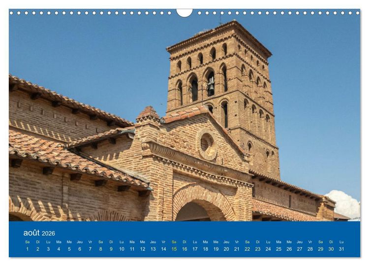 Produktbild: Lieux de culte vers Compostelle (Calendrier mural 2026 DIN A3 vertical), CALVENDO calendrier mensuel