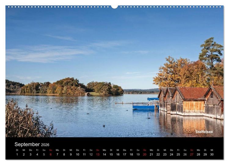 Produktbild: Oberbayerische Seen (Wandkalender 2026 DIN A2 quer), CALVENDO Monatskalender
