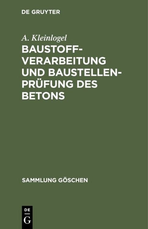 Produktbild: Baustoffverarbeitung und Baustellenpr&uuml;fung des Betons