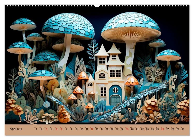 Produktbild: Magie der Pilze (hochwertiger Premium Wandkalender 2026 DIN A2 quer), Kunstdruck in Hochglanz