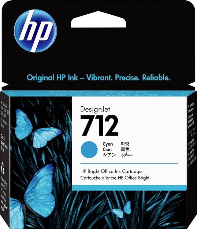 Produktbild: HP 712 - 29 ml - Cyan - original - DesignJet