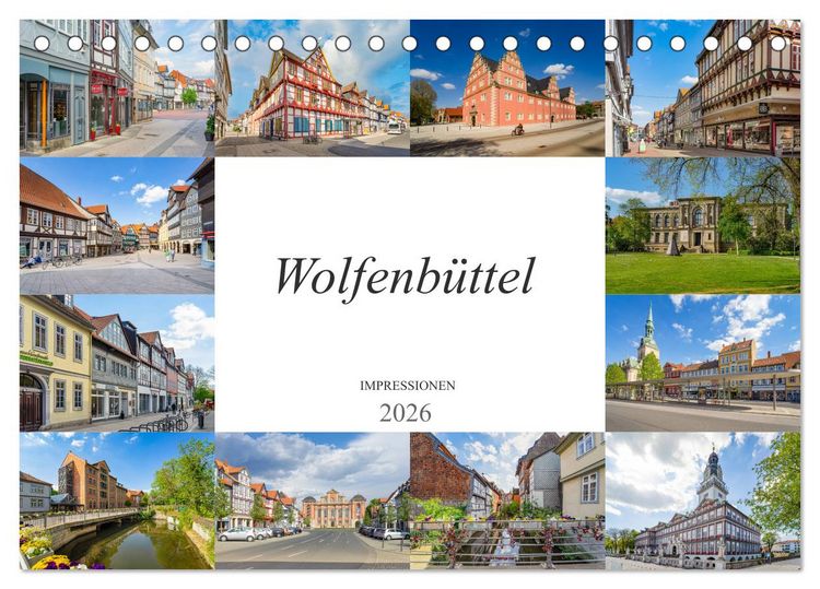 Produktbild: Wolfenb&uuml;ttel Impressionen (Tischkalender 2026 DIN A5 quer), CALVENDO Monatskalender