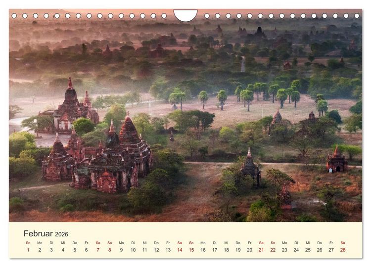 Produktbild: Bagan - Pagode im Wald (Wandkalender 2026 DIN A4 quer), CALVENDO Monatskalender