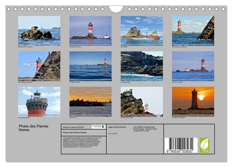 Produktbild: Phare des Pierres Noires (Calendrier mural 2026 DIN A4 vertical), CALVENDO calendrier mensuel