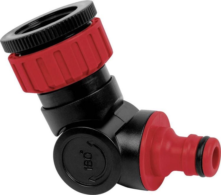 Produktbild: TOOLCRAFT 1561113 Schlauch-Winkelverbinder Steckkupplung, 30,3mm (1\") IG, 19mm (3/4\") &Oslash;