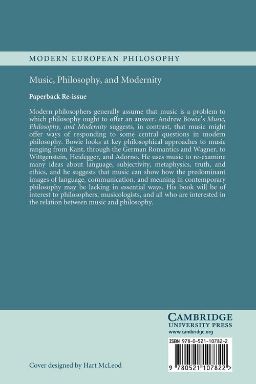 Produktbild: Music, Philosophy, and Modernity