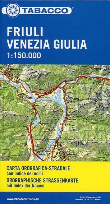 Produktbild: Tabacco Stra&szlig;enkarte Friuli Venezia Giulia 1 : 150 000