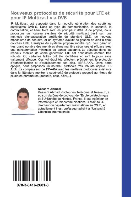 Produktbild: Nouveaux protocoles de s&eacute;curit&eacute; pour LTE et pour IP Multicast via DVB