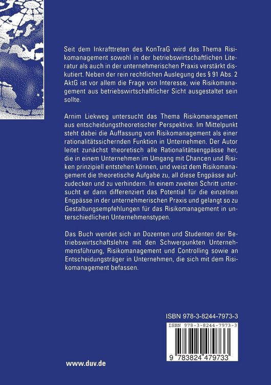 Produktbild: Risikomanagement und Rationalit&auml;t