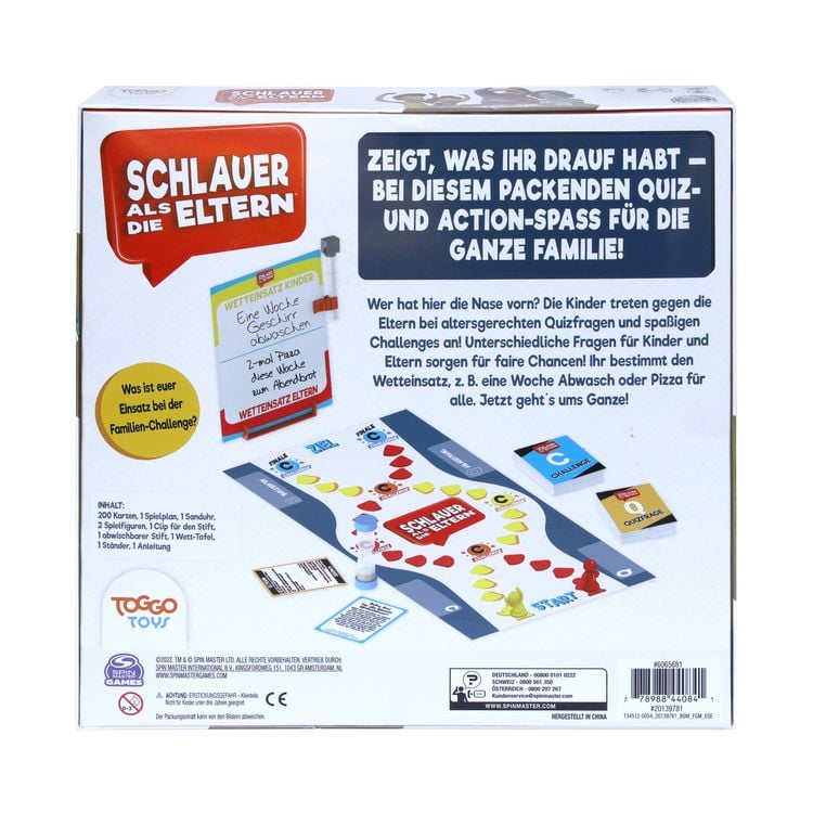 Produktbild: Spin Master Games - Schlauer als die Eltern, spa&szlig;iges Quiz- und Actionspiel, bei dem Kinder gegen Eltern spielen - f&uuml;r 2-6 Spieler ab 8 Jahren