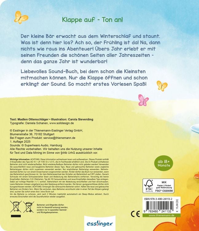Produktbild: Mein Klapp-Sound-Buch: Das ganze Jahr klingt wunderbar!