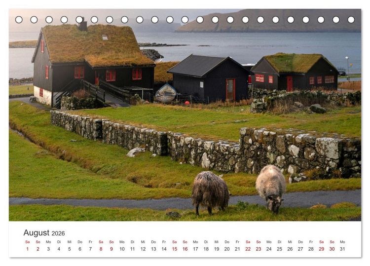 Produktbild: F&Auml;R&Ouml;ER INSELN - Herbstlichter (Tischkalender 2026 DIN A5 quer), CALVENDO Monatskalender