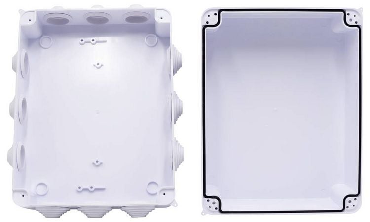 Produktbild: TRU COMPONENTS TC-RA 255x200x120 TC-10239068 Installations-Geh&auml;use ABS Kunststoff Wei&szlig; 1St.