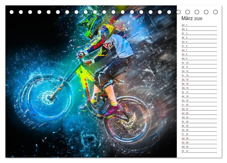 Produktbild: Downhill Explosion (Tischkalender 2026 DIN A5 quer), CALVENDO Monatskalender